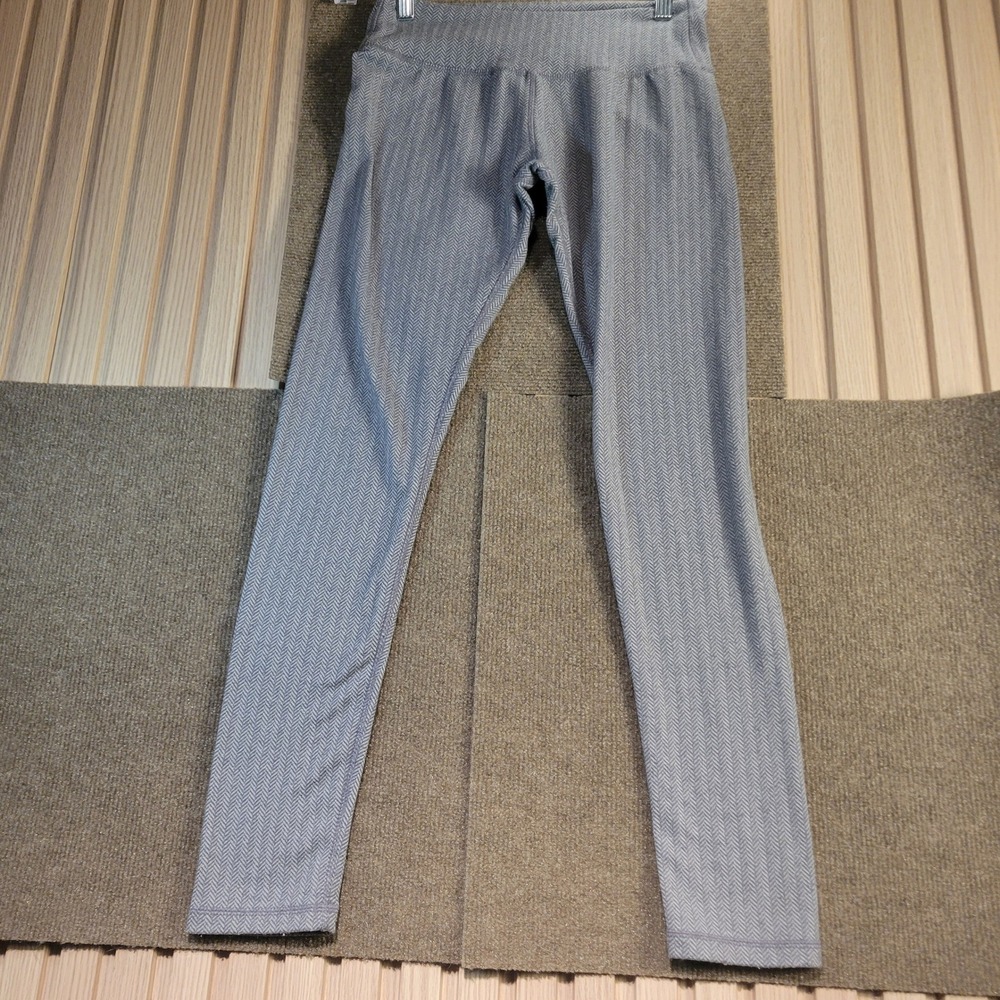 Kyodan Leggings Women Small Grey Herringbone Good Activewear Yoga Pants